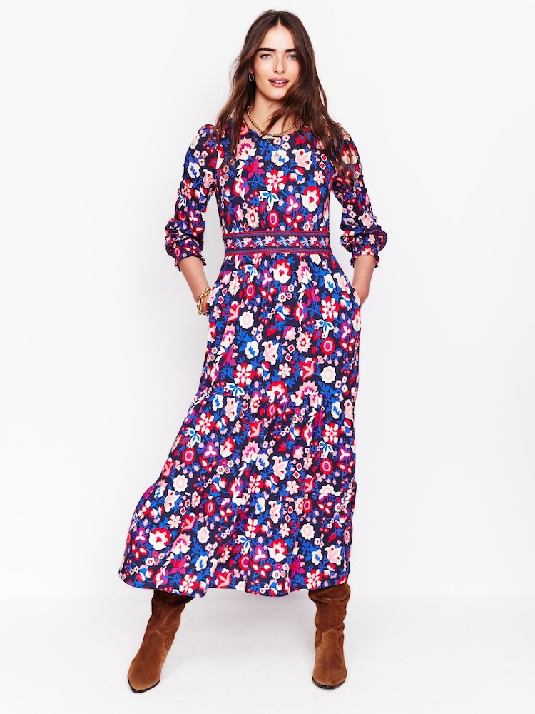 Boden Blue Tabitha Tiered Jersey Dress - Image 1 of 5