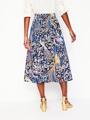 Boden Green Isabella Cotton Sateen Skirt - Image 3 of 6