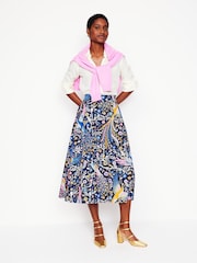 Boden Green Isabella Cotton Sateen Skirt - Image 4 of 6