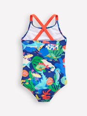 Boden Blue Cross Back Printed Swimsuit - Image 4 of 5