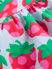 Boden Blue Posie Frill Sleeve 100% Cotton Dress - Image 3 of 3