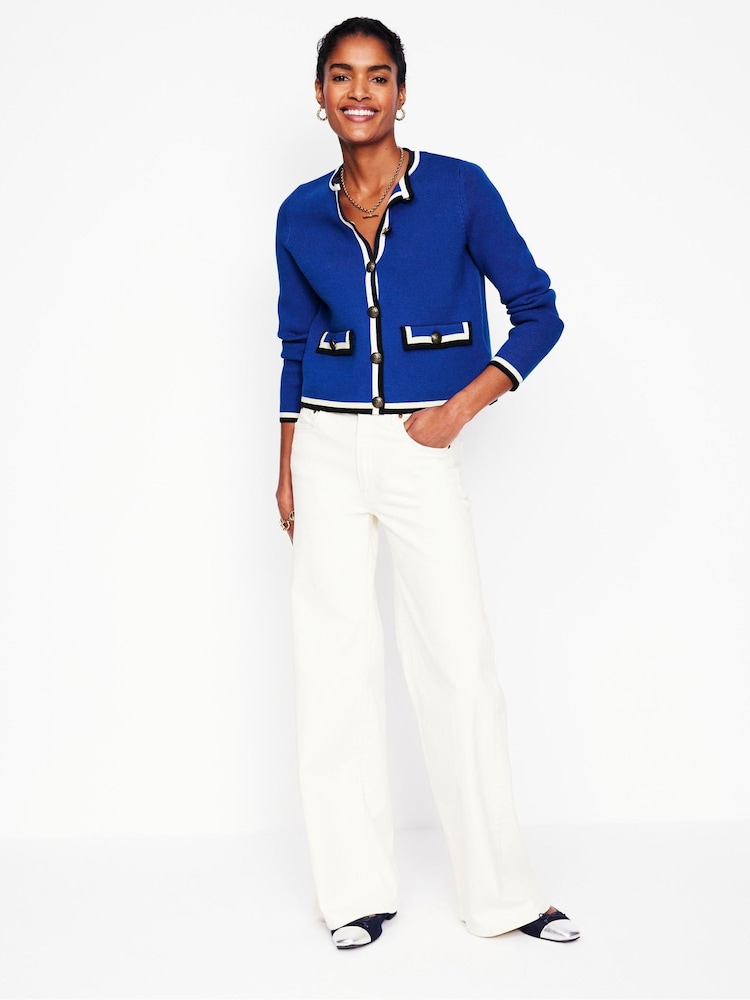Boden Blue Holly Knitted Jacket - Image 4 of 6