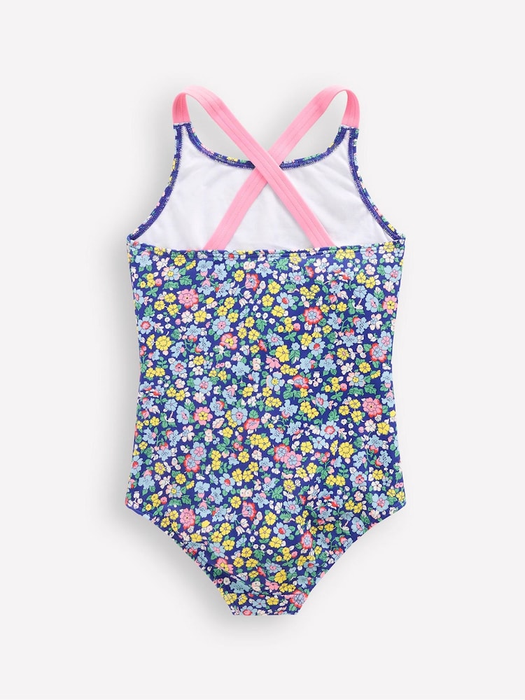 Boden Blue Cross Back Printed Swimsuit - Image 2 of 3 Boden Blue Cross Back Printed Swimsuit - Image 2 of 3