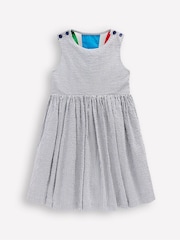 Boden Blue Sun Zadie Appliqué Back 100% Cotton Dress - Image 1 of 3