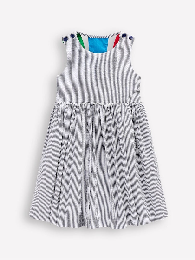 Boden Blue Sun Zadie Appliqué Back 100% Cotton Dress - Image 1 of 3
