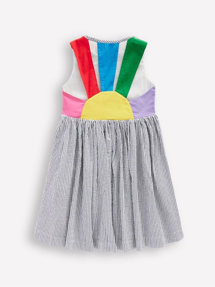 Boden Blue Sun Zadie Appliqué Back 100% Cotton Dress - Image 2 of 3