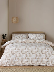 Catherine Lansfield Natural Sloane Geo Reversible Duvet Cover Set - Image 2 of 4