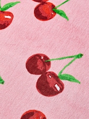 Catherine Lansfield Pink Cherries Cotton Beach Towel - Image 3 of 3