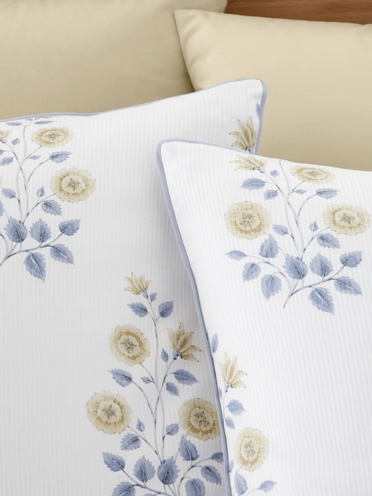 Bianca Eloise Floral Cotton Satin Stripe Duvet Cover Set - Image 4 of 6