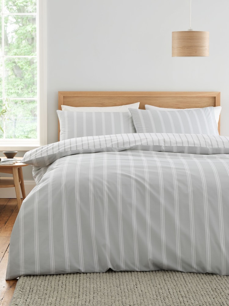Bianca Ashford Stripe Cotton Duvet Cover Set - Imagen 1 de 5