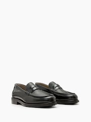 AllSaints Black Bloom 100% Cotton Loafers - Image 2 of 6