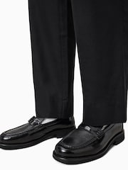 AllSaints Black Bloom 100% Cotton Loafers - Image 6 of 6