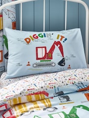 Catherine Lansfield Digger Dreams Reversible Duvet Cover Set - Image 3 of 4