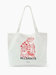 AllSaints White Breakup Tote Bag - Image 2 of 6