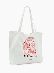 AllSaints White Breakup Tote Bag - Image 4 of 6