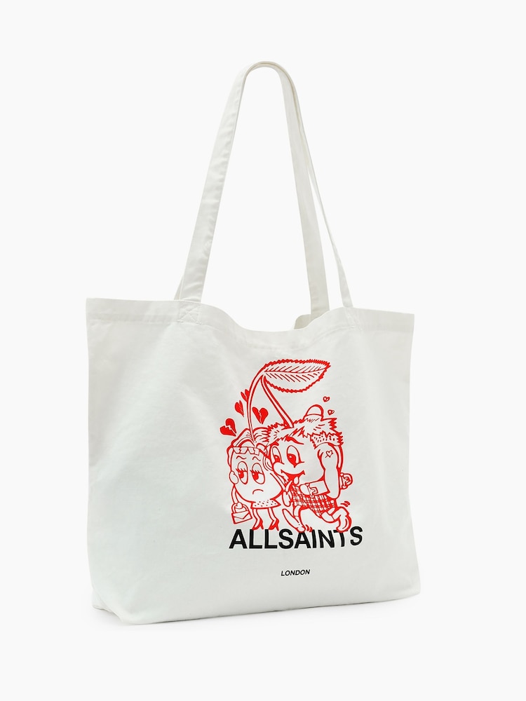 AllSaints White Breakup Tote Bag - Image 4 of 6