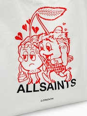 AllSaints White Breakup Tote Bag - Image 6 of 6