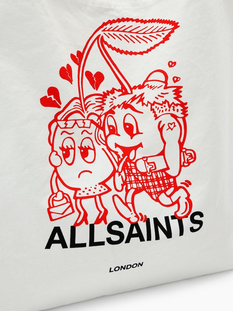AllSaints White Breakup Tote Bag - Image 6 of 6