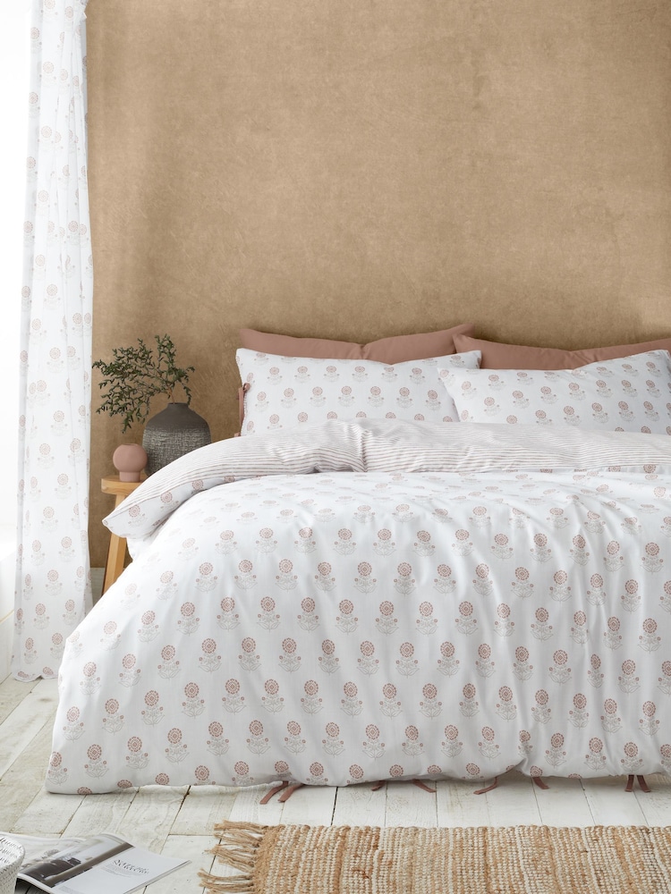 Pineapple Elephant de capa de edredom e Duvet em xilogravura floral Set - Imagem 1 de 6