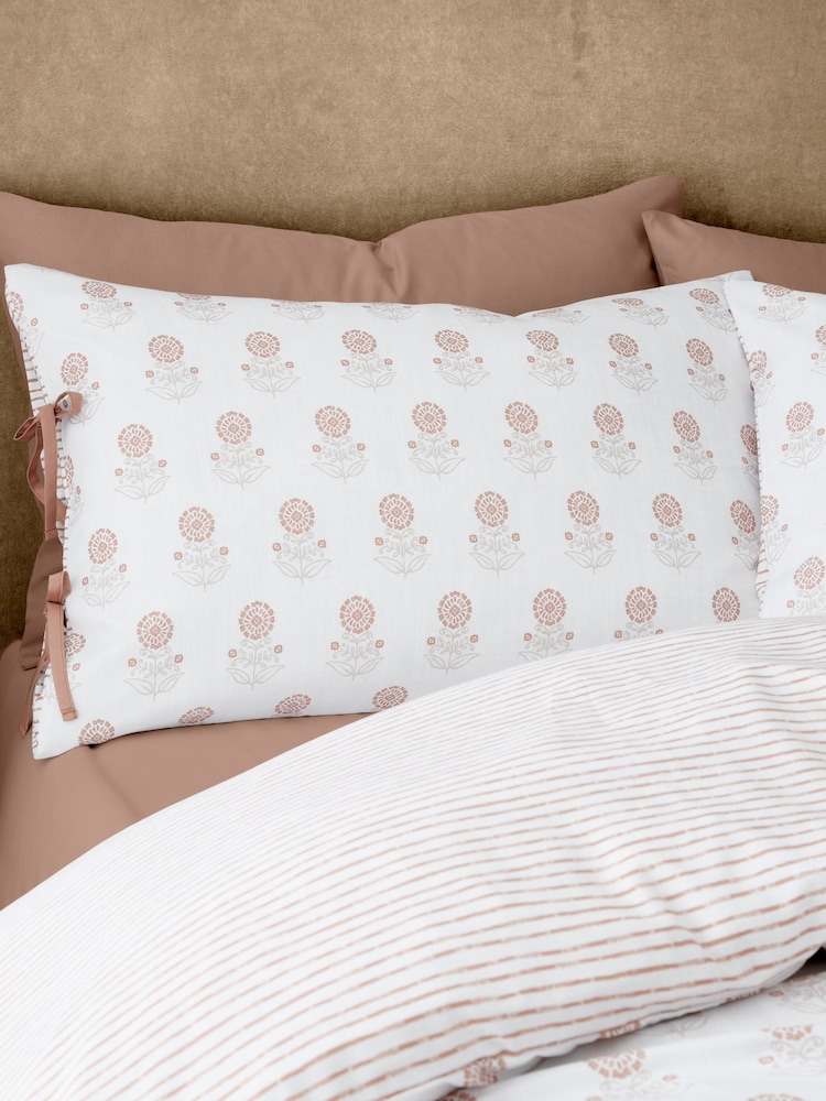 Pineapple Elephant Orange Woodblock Floral So Soft Duvet Cover Set - Image 3 of 6