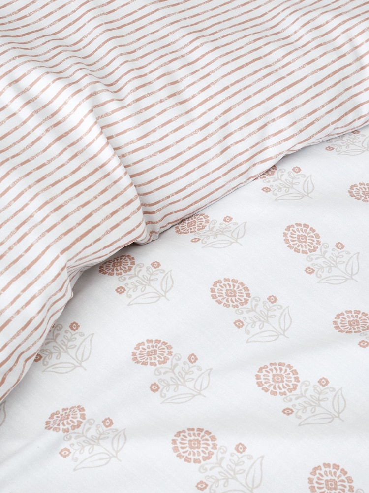 Pineapple Elephant Orange Woodblock Floral So Soft Duvet Cover Set - Image 5 of 6