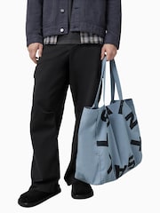 AllSaints Blue Large Tierra Tote Bag - Image 4 of 7