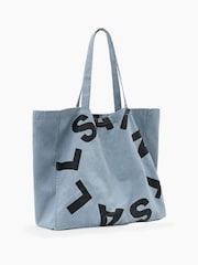 AllSaints Blue Large Tierra Tote Bag - Image 5 of 7