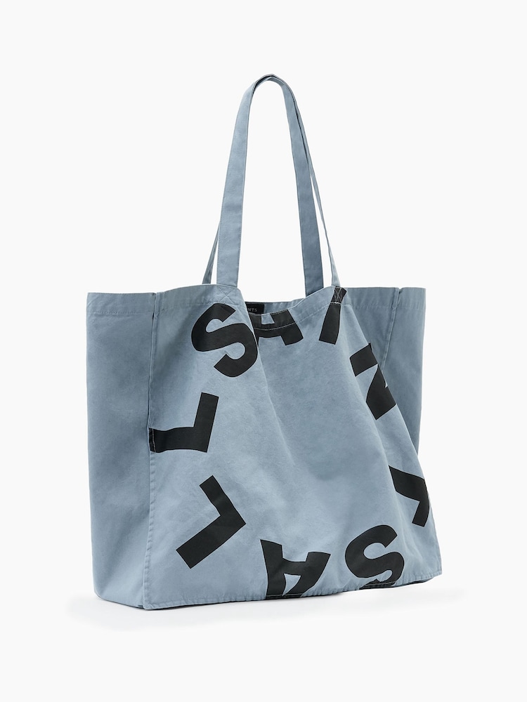 AllSaints Blue Large Tierra Tote Bag - Image 5 of 7