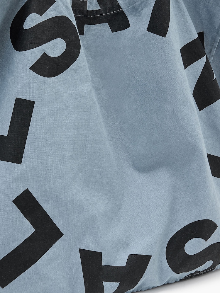 AllSaints Blue Large Tierra Tote Bag - Image 6 of 7