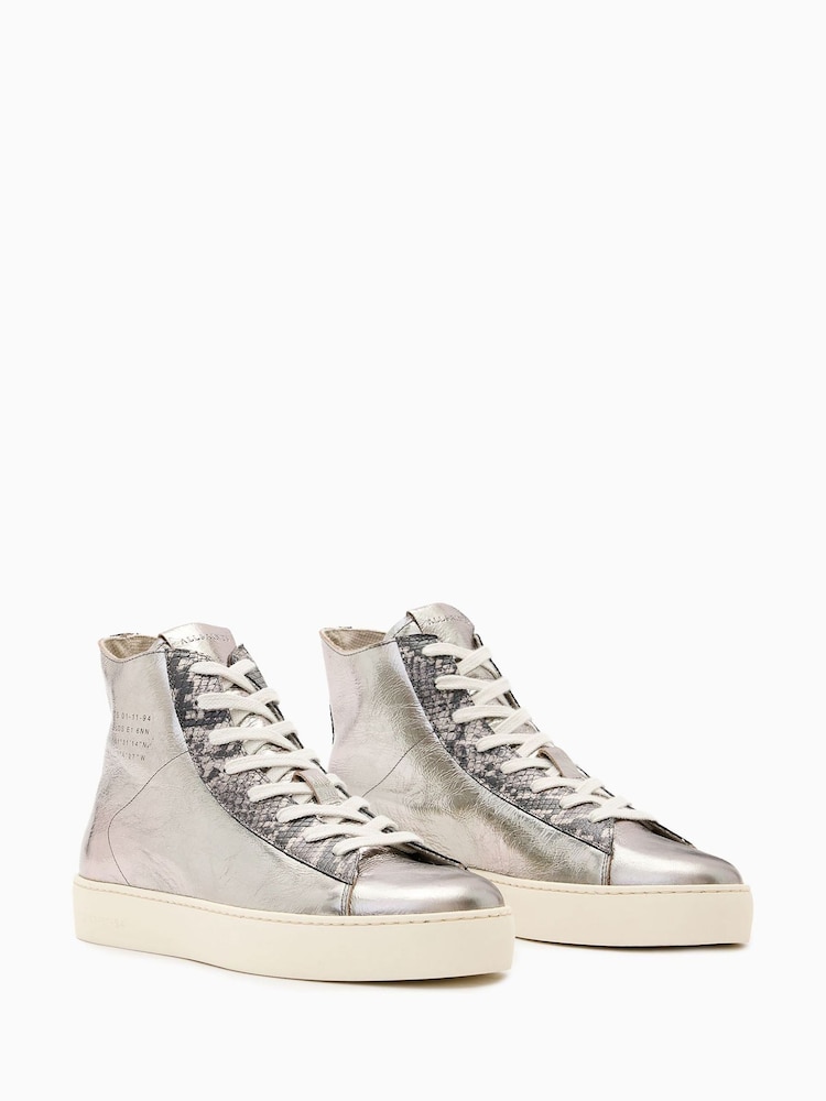 AllSaints Metallic Brown Tana Met High Top - Image 2 of 5