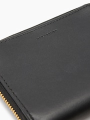 AllSaints Black Lena Hex Zip Wallet - Image 4 of 5
