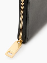 AllSaints Black Lena Hex Zip Wallet - Image 5 of 5