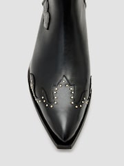AllSaints Black Desola Stud Mules - Image 6 of 7