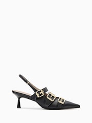 AllSaints Black Vivian Slingback Shoes - Image 1 of 5