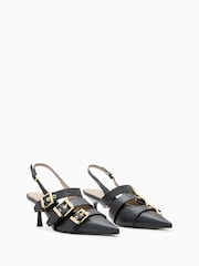AllSaints Black Vivian Slingback Shoes - Image 2 of 5