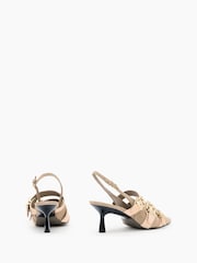 AllSaints Brown Vivian Slingback Shoes - Image 3 of 5