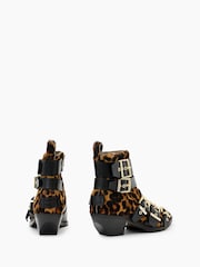 AllSaints Lepoard Print Jane Buckle Boots - Image 3 of 5