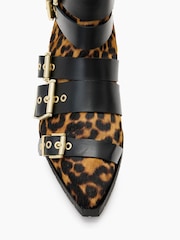 AllSaints Lepoard Print Jane Buckle Boots - Image 4 of 5