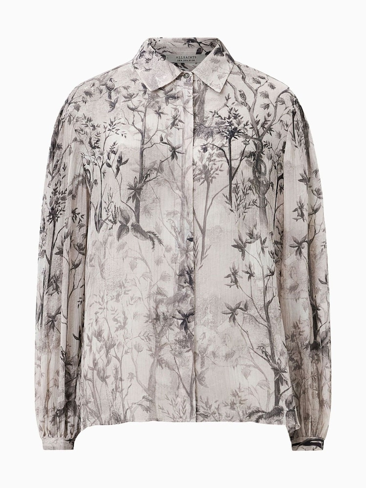 AllSaints White Eddie Shirt - Image 7 of 7