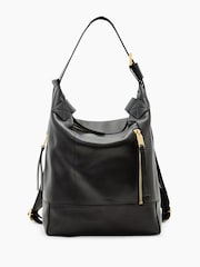 AllSaints Black Alba Backpack - Image 1 of 7