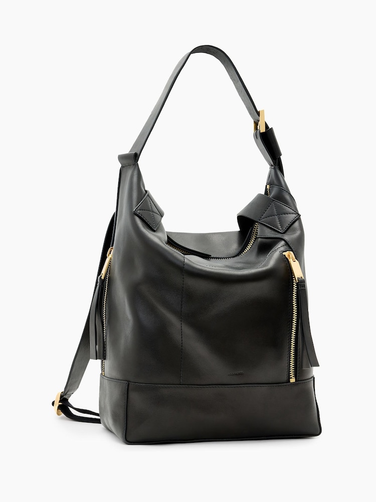 AllSaints Black Alba Backpack - Image 3 of 7