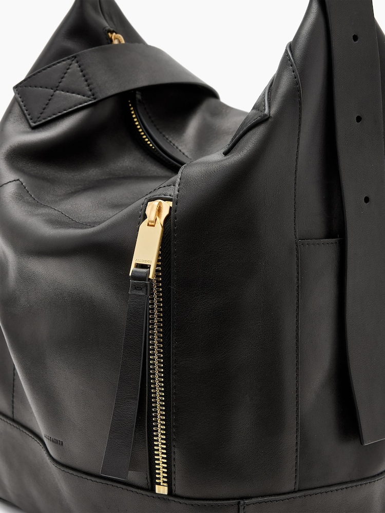AllSaints Black Alba Backpack - Image 4 of 7