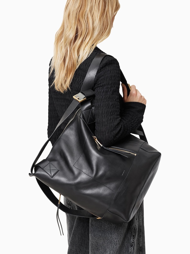 AllSaints Black Alba Backpack - Image 6 of 7