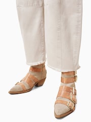 AllSaints Brown Jane Buckle Boots - Image 1 of 6