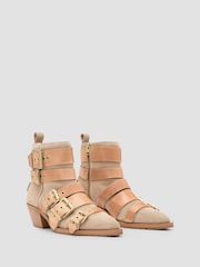 AllSaints Brown Jane Buckle Boots - Image 3 of 6