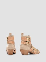 AllSaints Brown Jane Buckle Boots - Image 4 of 6