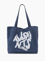AllSaints Blue Orlando Tote Bag - Image 1 of 7