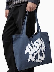 AllSaints Blue Orlando Tote Bag - Image 4 of 7