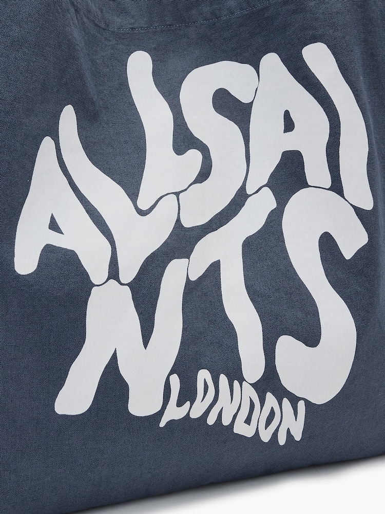 AllSaints Blue Orlando Tote Bag - Image 6 of 7