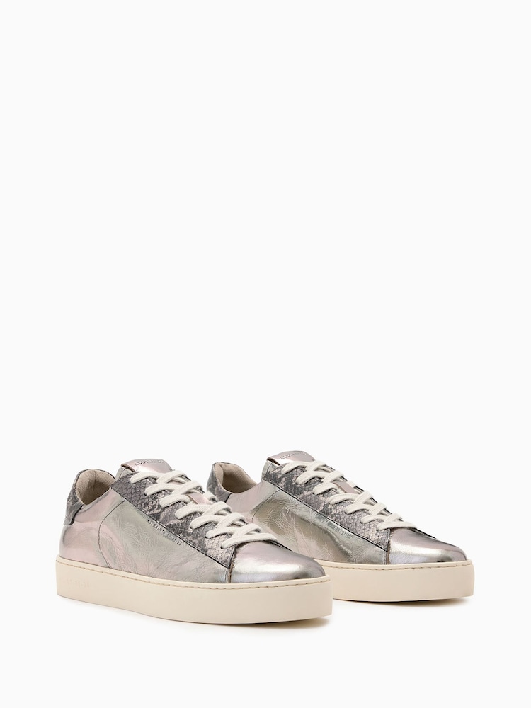 AllSaints Metallic Brown Shana Met Sneakers - Image 2 of 4